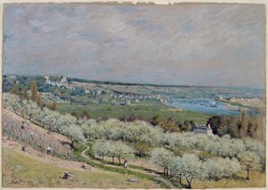サンジェルマンのテラス、春、1875 作： Alfred Sisley